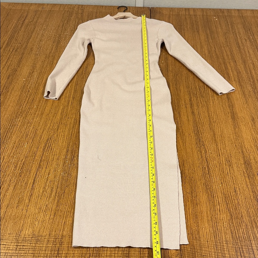 ZESICA Light Tan Ribbed Dress - Picture 5 of 6